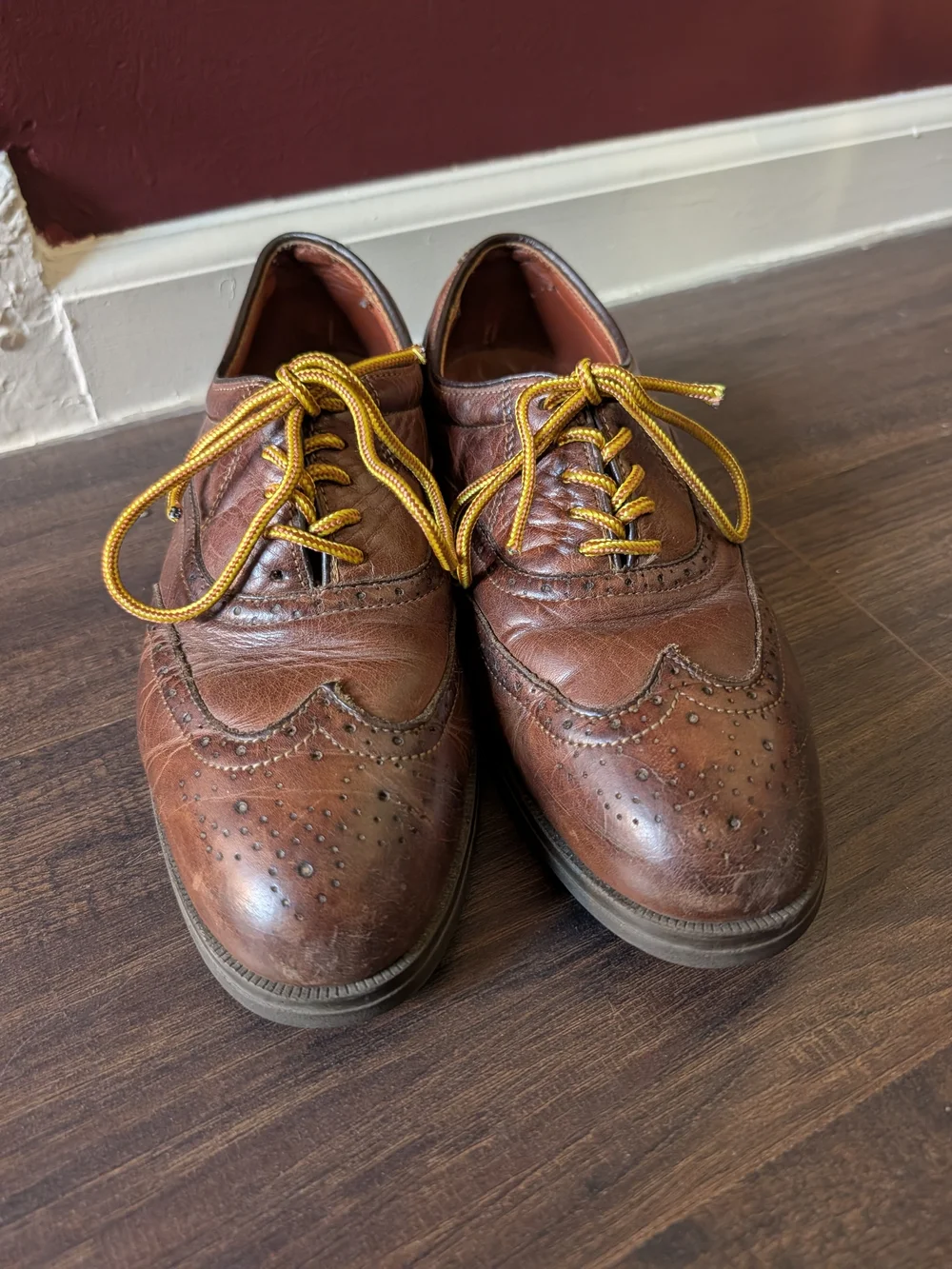 IRON AGE Boots & Shoes Made In USA Brown Leather Brogues Oxford Shoes 7M